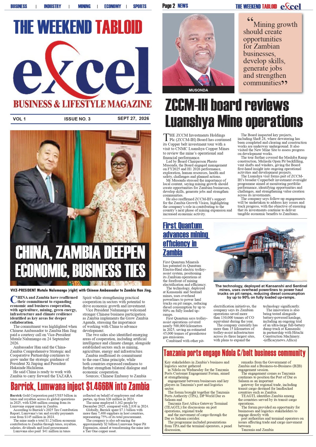THE WEEKEND TABLOID EXCEL 3